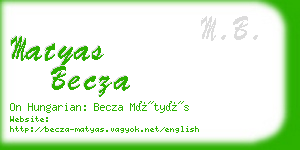 matyas becza business card